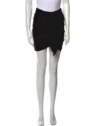 Pre-owned Alexandre Vauthier Velvet Mini Skirt In Black