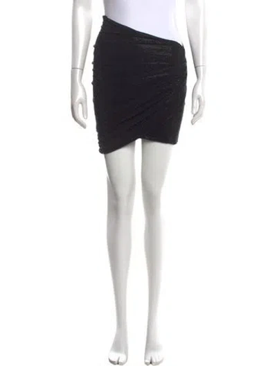 Pre-owned Alexandre Vauthier Velvet Mini Skirt In Black