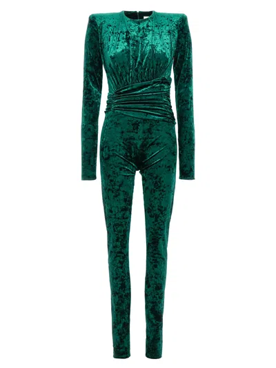 Alexandre Vauthier Velvet Suit In Green