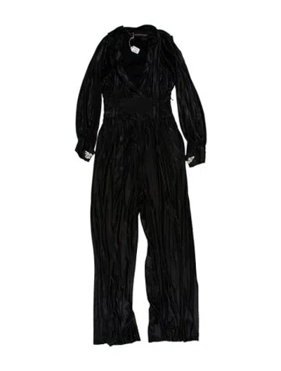 Pre-owned Alexandre Vauthier V-neck Jumpsuit In Black