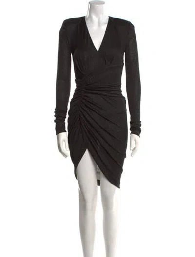 Pre-owned Alexandre Vauthier V-neck Knee-length Dress In Multi