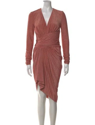 Pre-owned Alexandre Vauthier V-neck Midi Length Dress W/ Tags