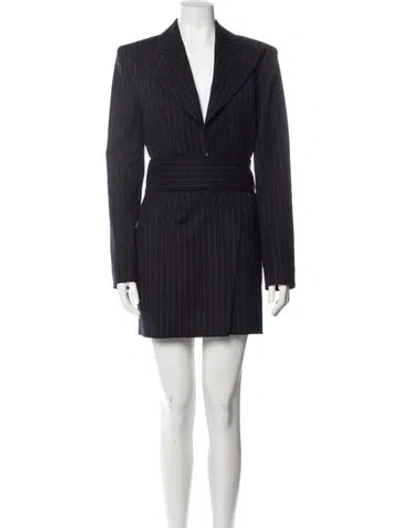 Pre-owned Alexandre Vauthier V-neck Mini Dress W/ Tags In Black