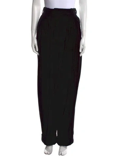 Pre-owned Alexandre Vauthier Wide Leg Pants In Black