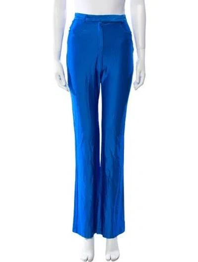 Pre-owned Alexandre Vauthier Wide Leg Pants In Blue