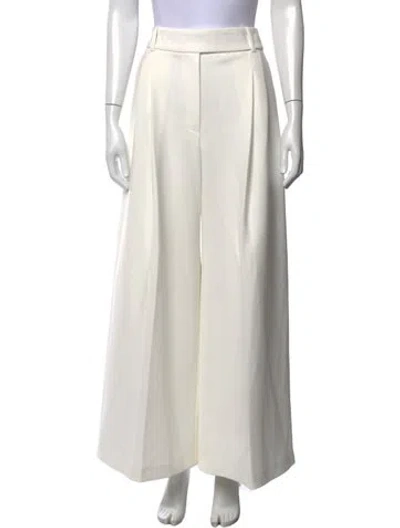 Pre-owned Alexandre Vauthier Wide Leg Pants In White