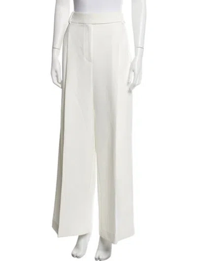 Pre-owned Alexandre Vauthier Wide Leg Pants In White