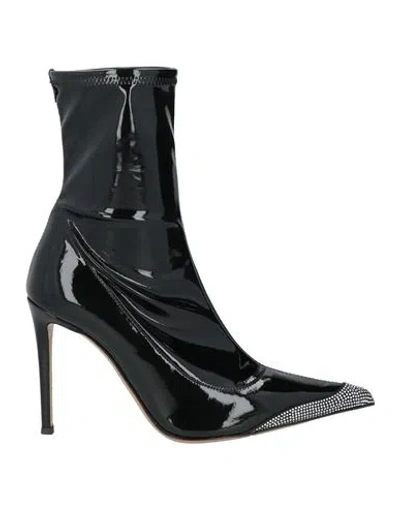 Alexandre Vauthier Woman Ankle Boots Black Size 10 Leather