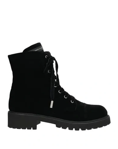 Alexandre Vauthier Woman Ankle Boots Black Size 10 Textile Fibers