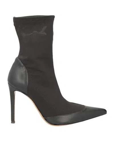 Alexandre Vauthier Woman Ankle Boots Black Size 8 Textile Fibers