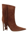 Alexandre Vauthier Woman Ankle Boots Light Brown Size 10 Leather In Beige