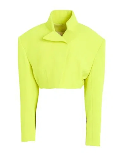 Alexandre Vauthier Woman Blazer Acid Green Size 6 Wool In Green