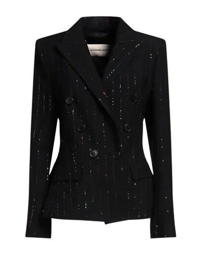 Alexandre Vauthier Woman Blazer Black Size 8 Wool, Polyamide, Elastane