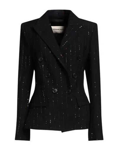 Alexandre Vauthier Woman Blazer Black Size 10 Wool, Polyamide, Elastane