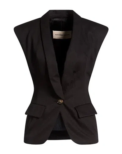 Alexandre Vauthier Woman Blazer Black Size 2 Cotton In Brown
