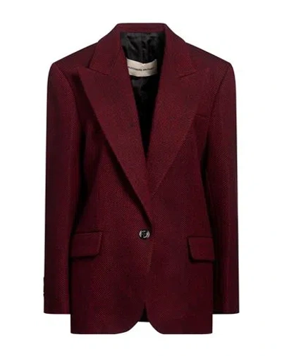 Alexandre Vauthier Woman Blazer Brick Size 6 Wool In Red