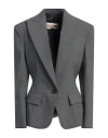 Alexandre Vauthier Woman Blazer Grey Size 10 Polyester, Wool, Elastane In Grey