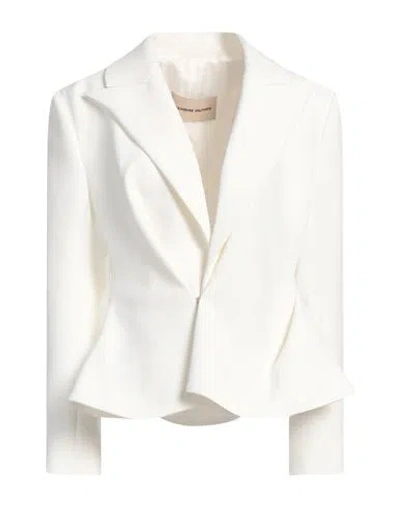 Alexandre Vauthier Single-breasted Peplum Blazer Jacket In White