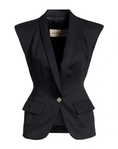 Alexandre Vauthier Woman Blazer Midnight Blue Size 2 Cotton In Black