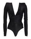 Alexandre Vauthier Woman Bodysuit Black Size 10 Viscose, Elastane In Black