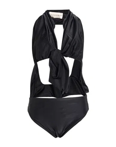 Alexandre Vauthier Woman Bodysuit Black Size 8 Viscose, Elastane