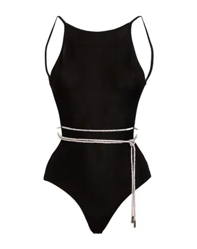 Alexandre Vauthier Woman Bodysuit Black Size 8 Viscose, Polyamide