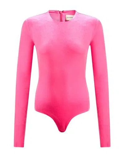 Alexandre Vauthier Woman Bodysuit Fuchsia Size 4 Polyester, Elastane In Pink