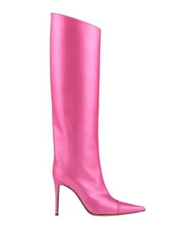 Alexandre Vauthier Woman Boot Magenta Size 6 Textile Fibers In Purple