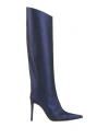 Alexandre Vauthier Woman Boot Navy Size 6 Textile Fibers In Blue