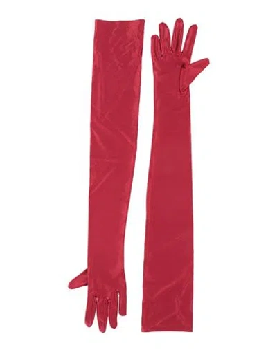 Alexandre Vauthier Woman Gloves Red Size Onesize Viscose, Elastane
