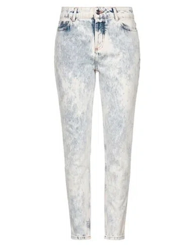 Alexandre Vauthier Woman Jeans Blue Size 27 Cotton In Animal Print