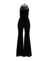 Alexandre Vauthier Velvet Halter Neck Flared Jumpsuit In Black