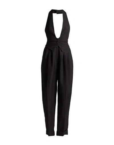 Alexandre Vauthier Woman Jumpsuit Black Size 8 Wool