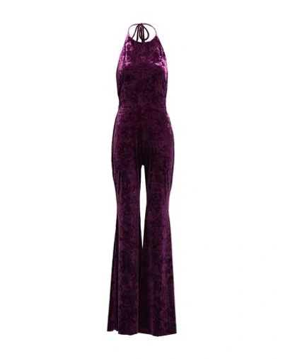 Alexandre Vauthier Woman Jumpsuit Purple Size 6 Polyester, Elastane