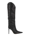 Alexandre Vauthier Woman Knee Boots Black Size 6 Textile Fibers In Black