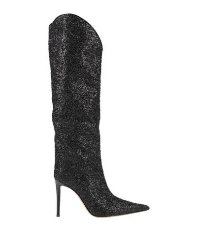 Alexandre Vauthier Woman Knee Boots Black Size 6 Textile Fibers