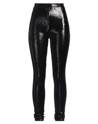 Alexandre Vauthier Woman Leggings Black Size 6 Polyester, Elastane