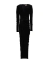 Alexandre Vauthier Ruched Stretch-velvet Maxi Dress In Black