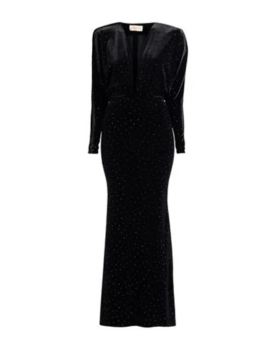 Alexandre Vauthier Woman Maxi Dress Black Size 6 Polyester, Elastane, Glass
