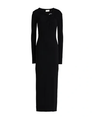 Alexandre Vauthier Woman Maxi Dress Black Size 8 Viscose, Elastane, Brass, Glass