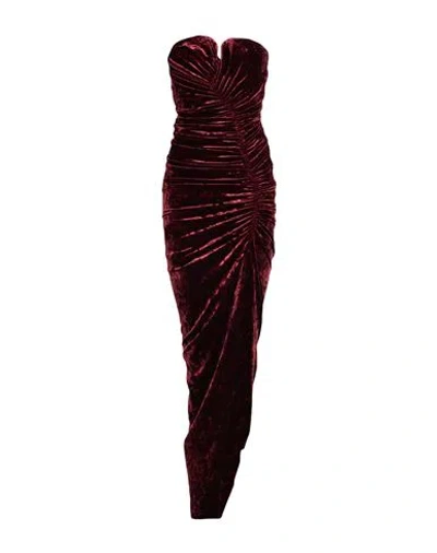 Alexandre Vauthier Woman Maxi Dress Burgundy Size 6 Polyester, Elastane In Multi