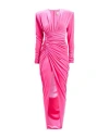 Alexandre Vauthier Woman Maxi Dress Fuchsia Size 8 Polyester, Elastane In Pink