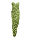 Alexandre Vauthier Woman Maxi Dress Light Green Size 4 Polyester, Elastane In Gray