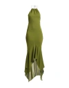 Alexandre Vauthier Woman Maxi Dress Military Green Size 6 Viscose, Polyamide
