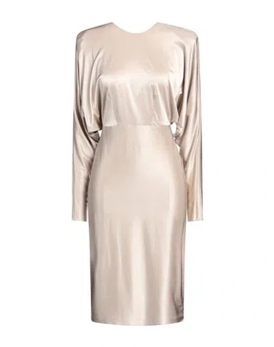 Alexandre Vauthier Woman Midi Dress Beige Size 4 Viscose, Elastane