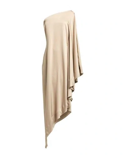 Alexandre Vauthier Woman Midi Dress Beige Size 8 Acetate, Polyester