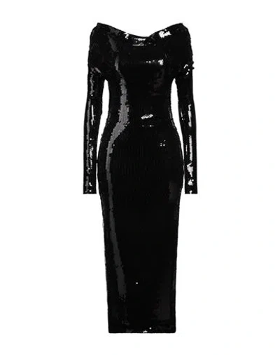 Alexandre Vauthier Woman Midi Dress Black Size 10 Polyester, Elastane