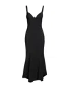 Alexandre Vauthier Woman Midi Dress Black Size 6 Viscose, Wool, Elastane In Black