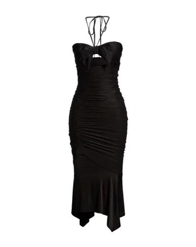 Alexandre Vauthier Woman Midi Dress Black Size 8 Viscose, Elastane
