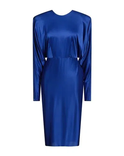 Alexandre Vauthier Woman Midi Dress Blue Size 6 Viscose, Elastane